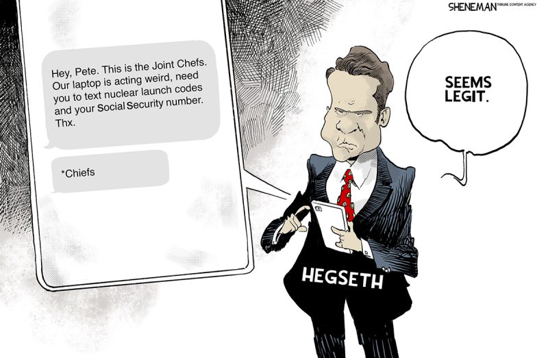 Five Hilarious (and Slightly Concerning) Cartoons About Pete Hegseth’s Political Tightrope Walk