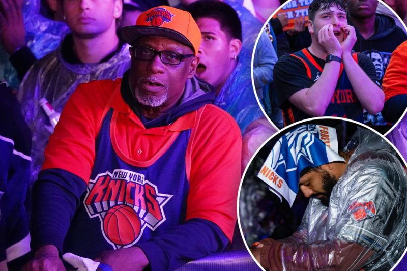 Knicks Fans Brave the Storm (and a Crushing Loss) at Central Park Watch Party