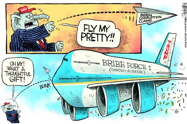 Five Hilarious Cartoons Exposing the Trump-Qatar ‘Gift’ Saga
