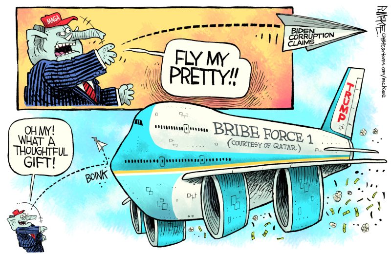 Five Hilarious Cartoons Exposing the Trump-Qatar ‘Gift’ Saga