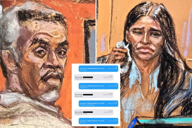Diddy’s Texts with Cassie Revealed: A Glimpse into a Turbulent Relationship Amidst Legal Troubles