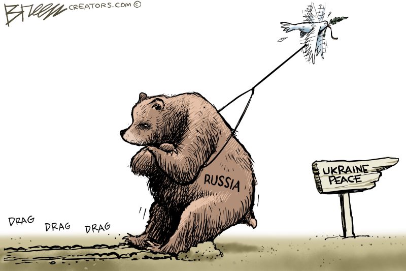 Five Cartoons That Capture the Complexities of Russia-Ukraine Peace Talks