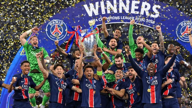 PSG’s Historic Champions League Triumph: A 5-0 Demolishing of Inter Milan
