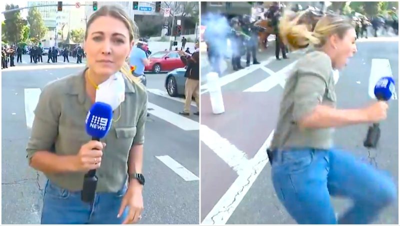 9News Reporter Hit by Rubber Bullet During Tense LA Immigration Protests